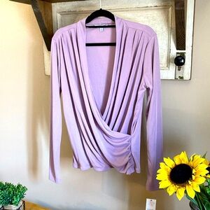 Dusty Pink Wrap Look Blouse